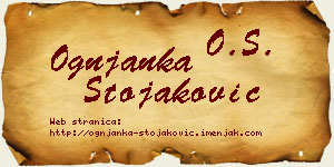 Ognjanka Stojaković vizit kartica